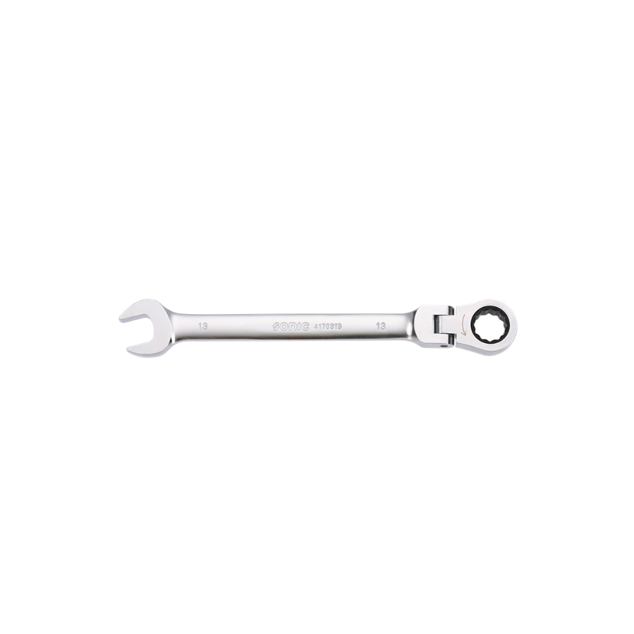 ประแจแหวนข้างปากตายแบบฟรีสปีด เบอร์ 8 (Swing type combination wrench 8 MM.)