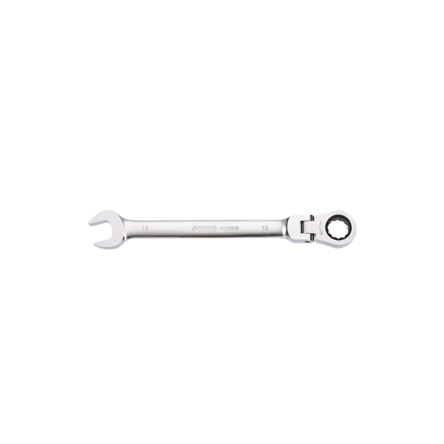 ประแจแหวนข้างปากตายแบบฟรีสปีด เบอร์ 10 (Swing type combination wrench 10 MM.)